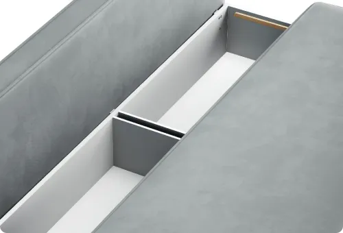 Объёмный бельевой ящик из ЛДСП позволит организовать полноценное место для хранения спальных принадлежностей.